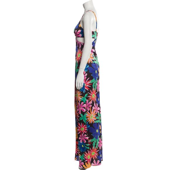 PatBo NWT Aster Cut Out Maxi Dress in Multi-Color Black Floral - Picture 5 of 6